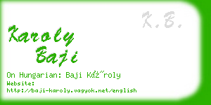 karoly baji business card
